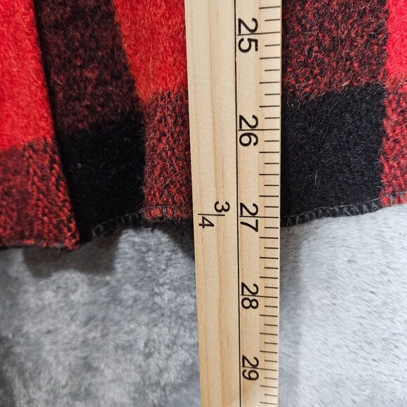 Vintage Woolrich Shirt Mens 17 Medium Wool Red Buffalo Plaid Shacket 50s READ - Picture 4 of 16